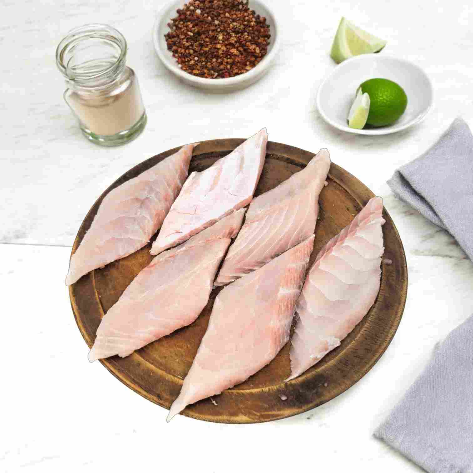 Bhetki (Sea Bass) - Fillet, Diamond Fry Cut